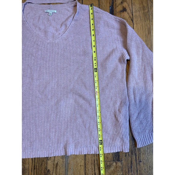 american eagle v neck thermal sweater pink XL - Picture 3 of 7